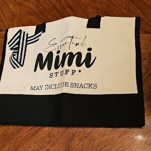 Black and White Mimi Tote Bag Grandma Gift Christmas Holiday Mothers Day BNWT